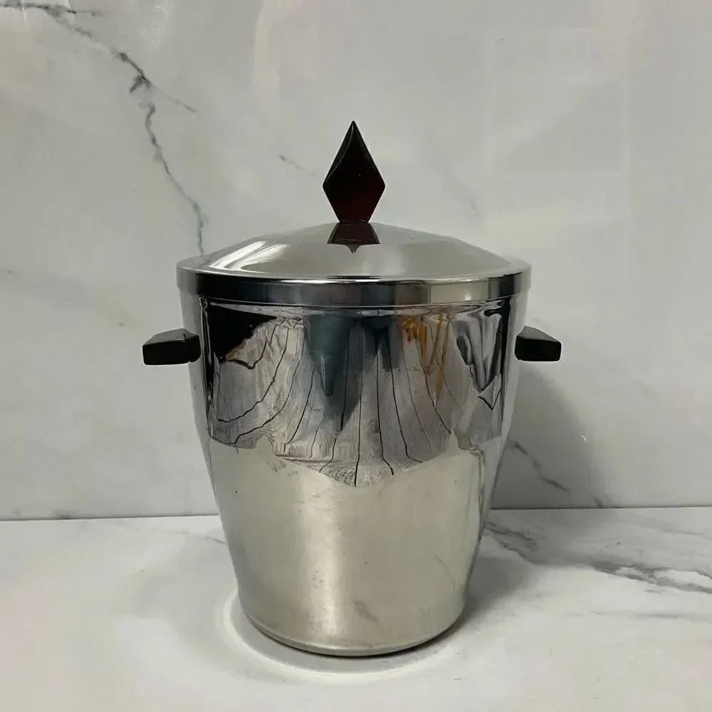 VINTAGE MCM Irvin Ware Stainless Steel Ice Bucket